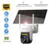 Solar Security Camera Wireless Outdoor, 360° PTZ 3MP, Night Vision, Motion-Sensor, 1296p Video Capture - Image 2