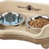 Neater Feeder - Express Model - Mess-Proof Dog Bowls (Small, Cappuccino) – Made in USA – Elevated, No Spill, Non-Tip, Non-Slip, Raised Stainless Steel Food & Water Pet Bowls - Image 8