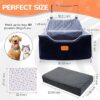 Memory Foam Booster Dog Car Seat Medium Dogs, Elevated Pet Car Seat Under 45 LBS, Detachable Washable, Anti-Slip Dog Booster Seat for Car Back Seat Only, Travel Dog Car Bed, Dog Seat Belt - Image 5