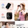 Smart Watch for Women - 1.8" Full Touch HD Screen, 24-Hour Heart Rate, Blood Oxygen, Sleep Monitor, Alexa Built-in, IP68 Waterproof, 100 Sports Modes, Unisex (Copy) - Image 2