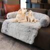 Today’s promotion 9.9 Tinaco Luxurious Calming Dogs/Cats Bed Mats, Washable Removable Couch Cover, Plush Long Fur Mat for Pets, Waterproof Lining, Perfect for Small, Medium and Large Dogs and Cats (Navy Blue, XL) - Image 3