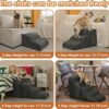 5 Steps Dog Stairs for Small Dogs, High Density Foam Dog Ramp for Bed, Car, Couch, Non-Slip Balanced Pet Step Indoor, Best for Small Pets, Older Dogs, Cats with Joint Pain,22" H, Grey - Image 3