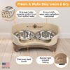 Neater Feeder - Express Model - Mess-Proof Dog Bowls (Small, Cappuccino) – Made in USA – Elevated, No Spill, Non-Tip, Non-Slip, Raised Stainless Steel Food & Water Pet Bowls - Image 6