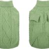 Queenmore Small Dog Pullover Sweater, Cold Weather Cable Knitwear, Classic Turtleneck Thick Warm Clothes for Chihuahua, Bulldog, Dachshund, Pug, Yorkie (Green, X-Small) - Image 4