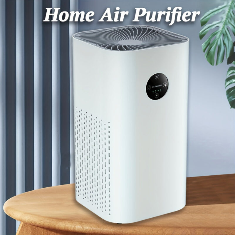 Smart Air Purifier, True HEPA Filter, Ultra-Quiet, PM2.5 & Formaldehyde Removal, Adjustable Speed, Negative Ion Mode