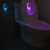 Motion Sensor LED Lamp, USB Rechargeable RGB Toilet Night Light with Remote Switch, Adjustable Color Changing - Image 6