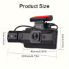 3 Inch Dual Lens Dash Cam For Cars, Front And Inside - Image 2