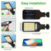 Solar Powered LED Lights, Water-Resistant, Motion-Activated with Remote Control for Outdoor Use - Image 3